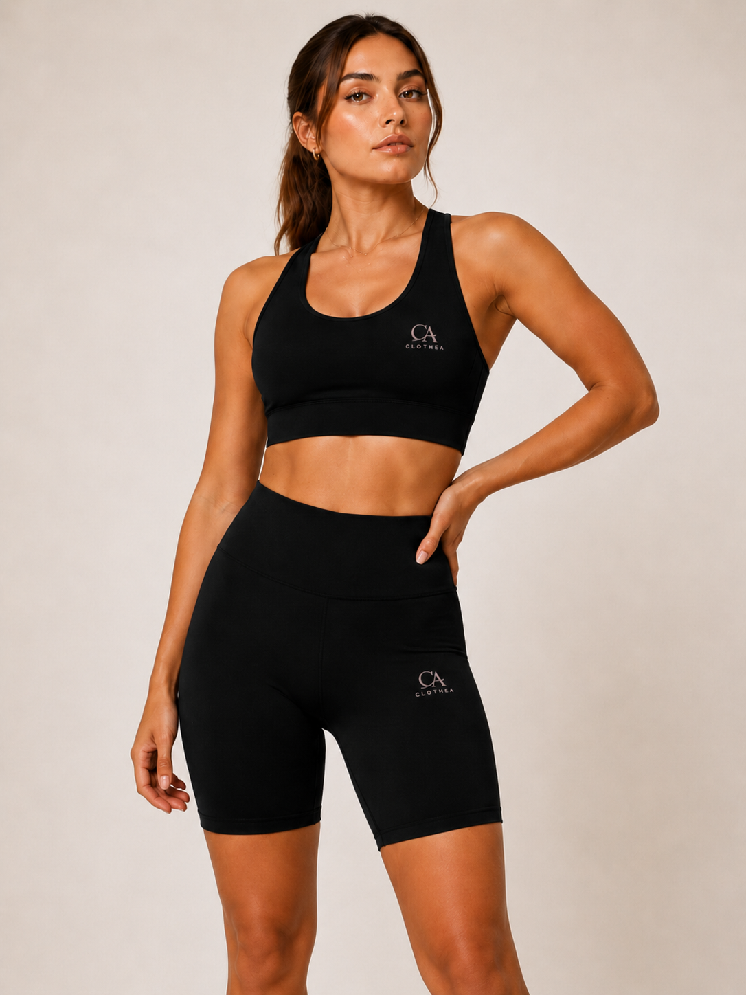 Tutina da palestra con tessuto tecnico ad alta elasticità, set da 4pcs  - Clothea