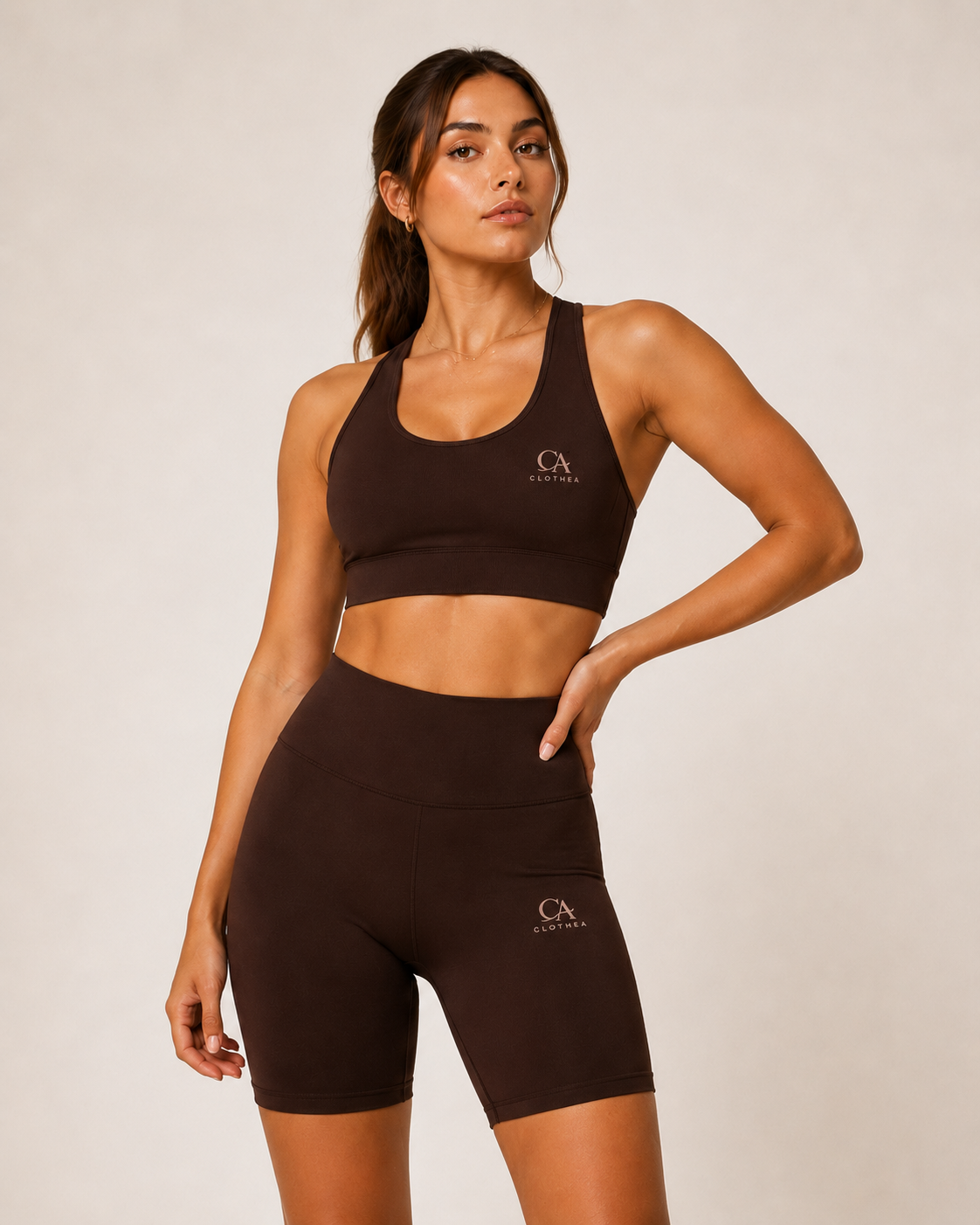 Tutina da palestra con tessuto tecnico ad alta elasticità, set da 4pcs  - Clothea