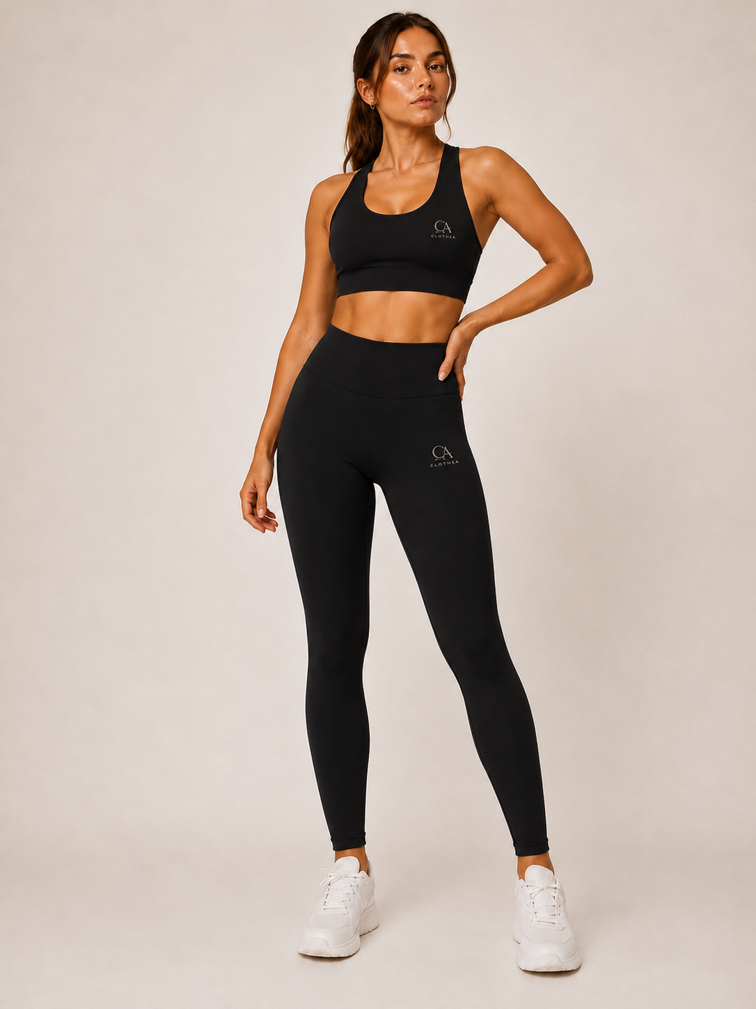 Tutina da palestra con tessuto tecnico ad alta elasticità, set da 4pcs  - Clothea